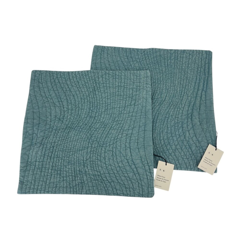 NWT Wavy Quilted Cushion Cover Set